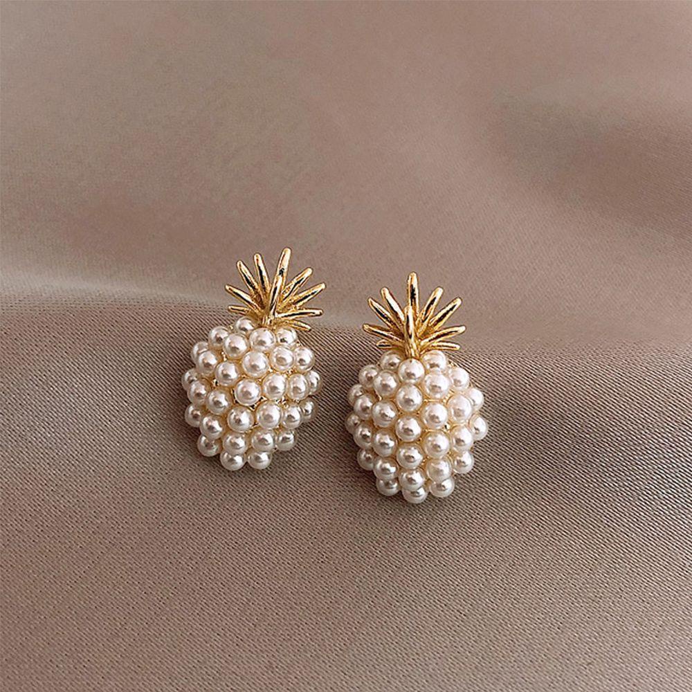 Bông Tai Hình Quả Dứa Phong Cách Vintage Thanh Lịch Thời Trang Cho Nữ