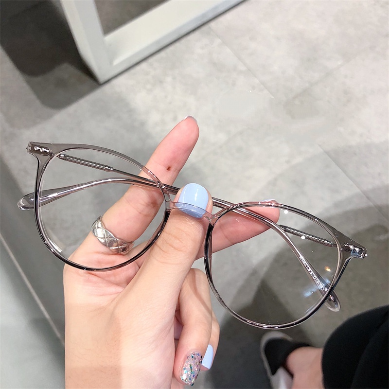 Gọng kính cận nam nữ VIENDO mắt tròn đổi màu chống ánh sáng xanh thời trang nhựa dẻo cắt kính cận theo yêu cầu