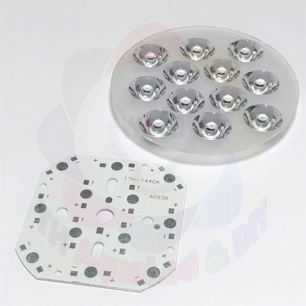 Mạch LED vuông 12 chip 65mm, sử dụng chip led Luxeon 1W/3W