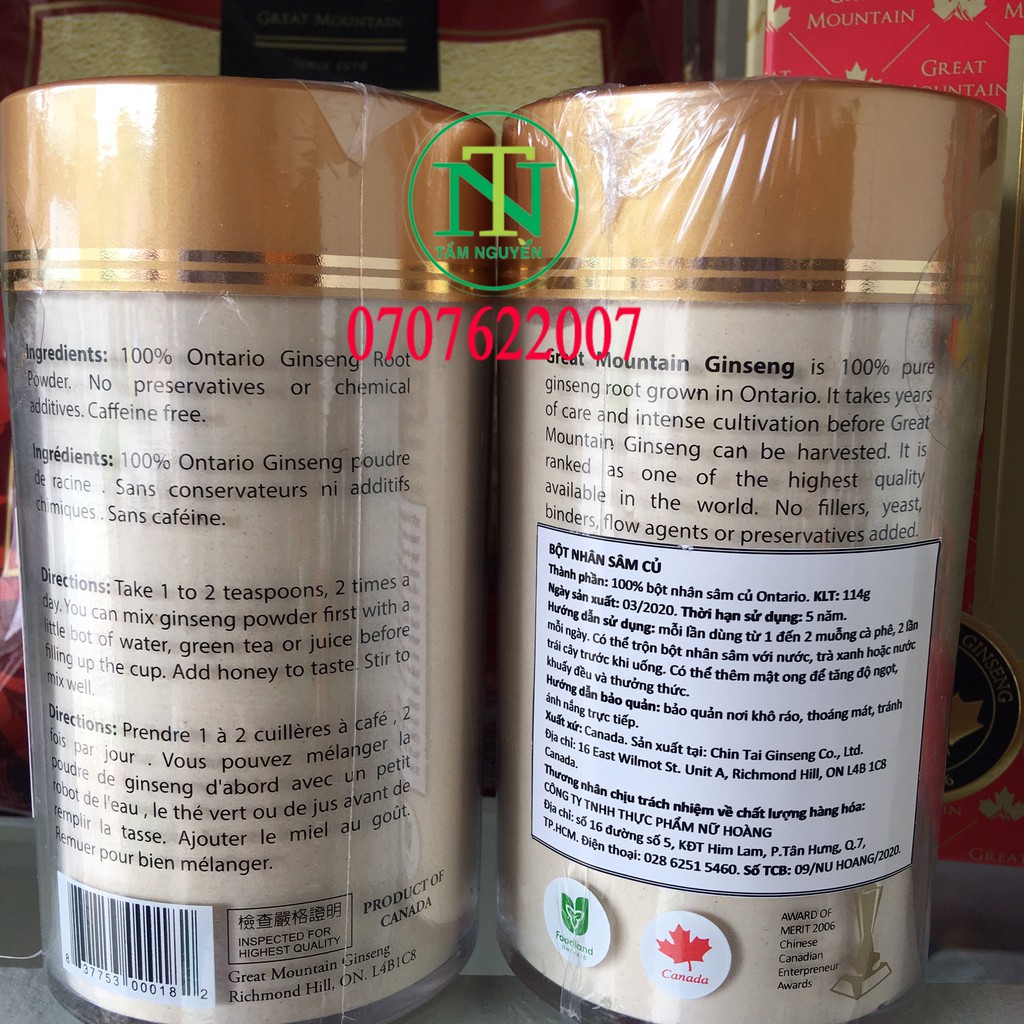 Bột nhân sâm canada