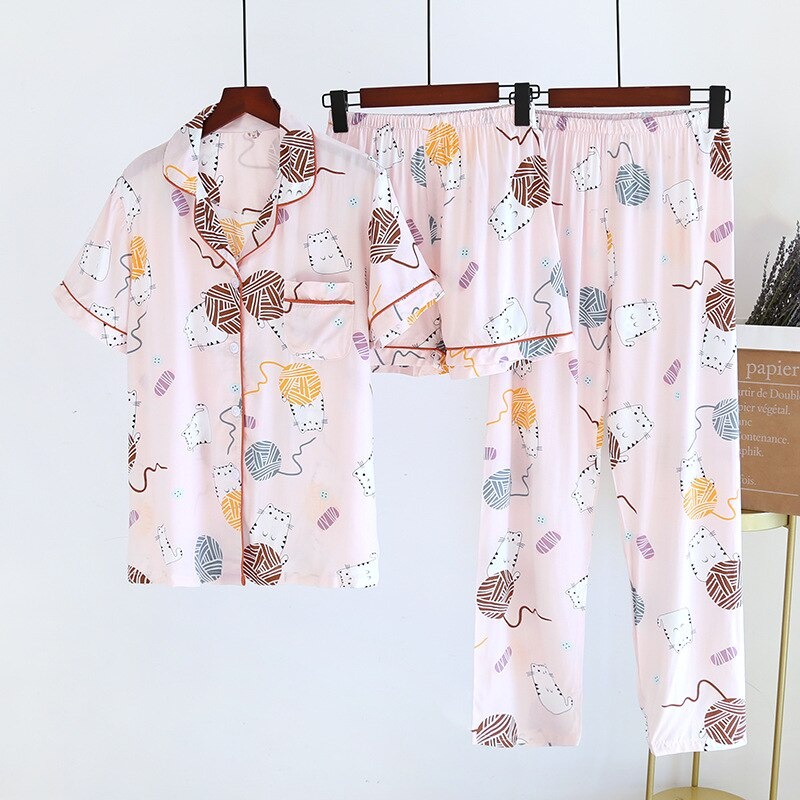 Pyjama Đồ Ngủ Mặc Nhà Họa Tiết PJ02