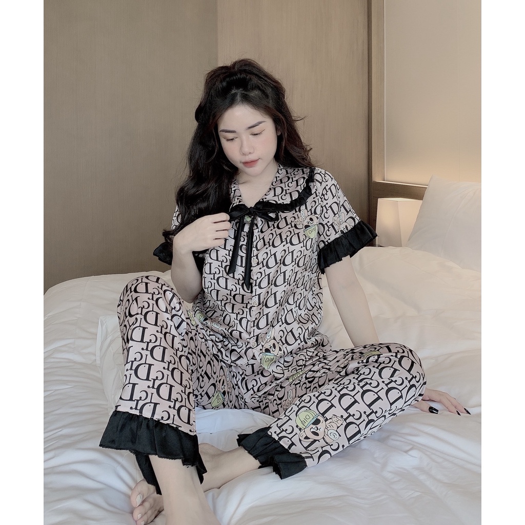 [Siêu Hot] Bộ đồ Pijama lụa💖Bộ lụa Cộc Tay Quần Dài chất liệu mát lịm[HÀNG ĐẸP CHUẨN] [ẢNH THẬT +VIDEO]