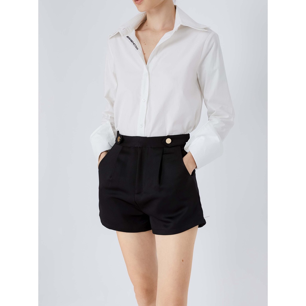 Quần Đùi Nữ A-line Casual Short , Chất Kaki Bóng Thoải mái , WQS000005,SOMEHOW