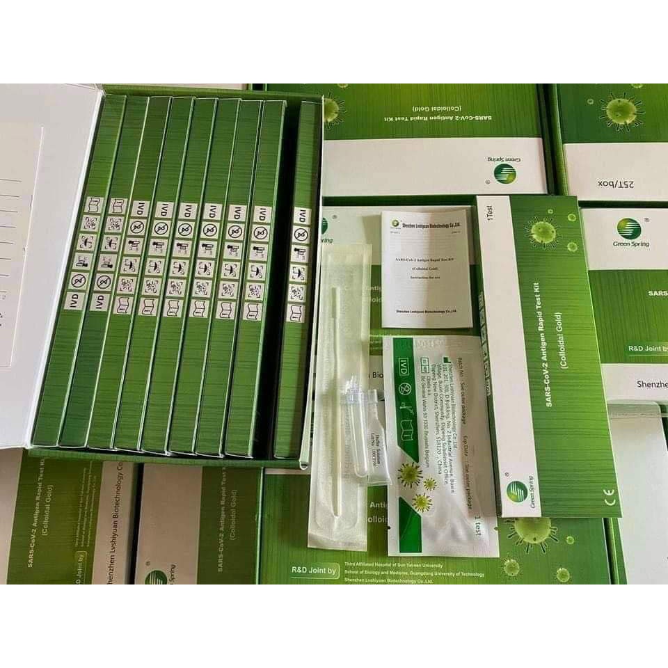 Hộp 10 que test nhanh Covid-19 SARS CoV-2 Antigen Rapit Test Kit (Collodial Gold)