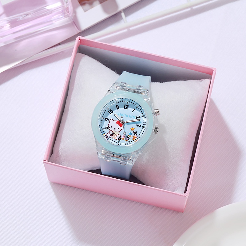 Đồng hồ đèn LED mặt Hello Kitty xinh xắn