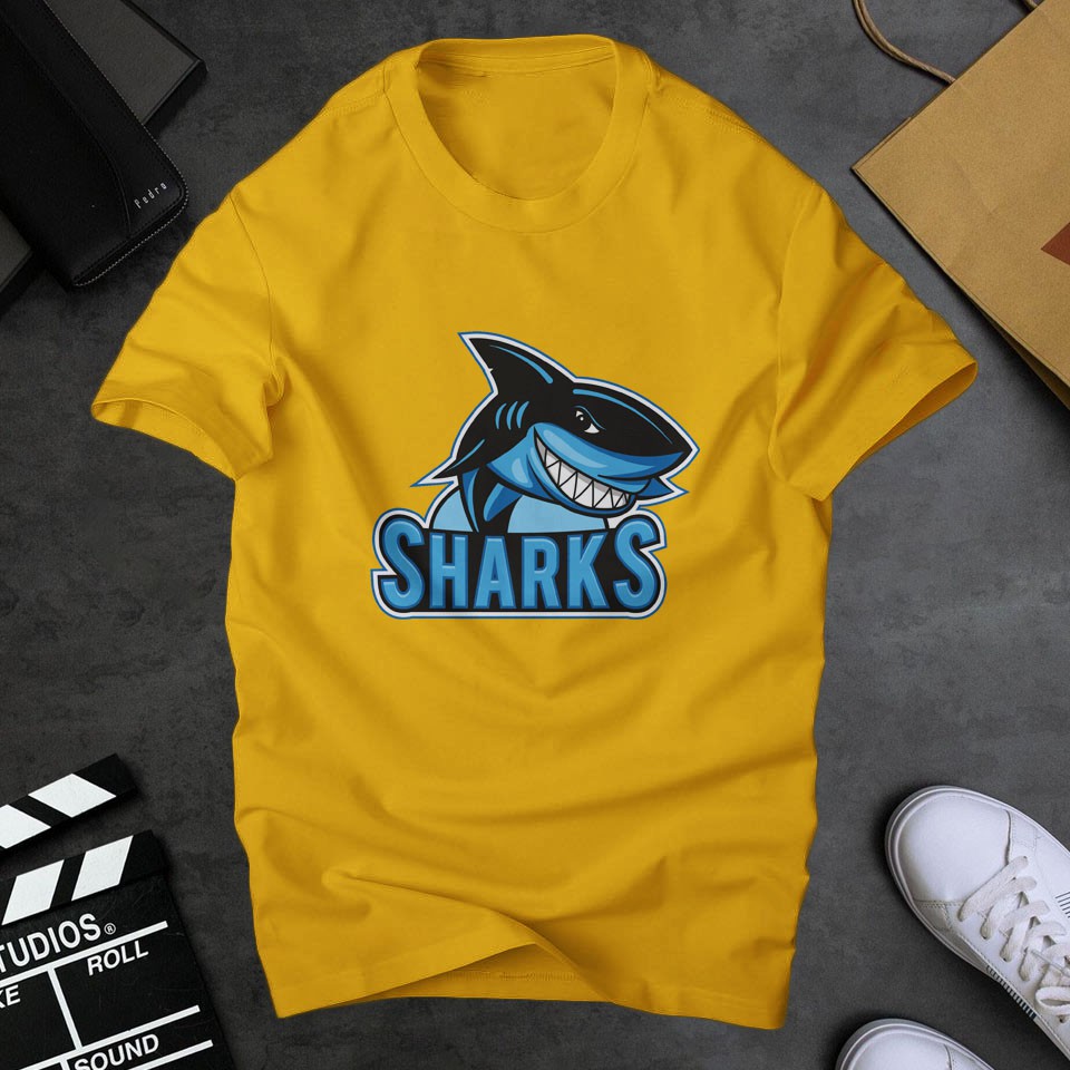 Áo Phông Nam Nữ Shark In Hình Cá Mập kỹ thuật số sắc nét ,chất vải cotton dày dặn co giãn tốt | ur sport
