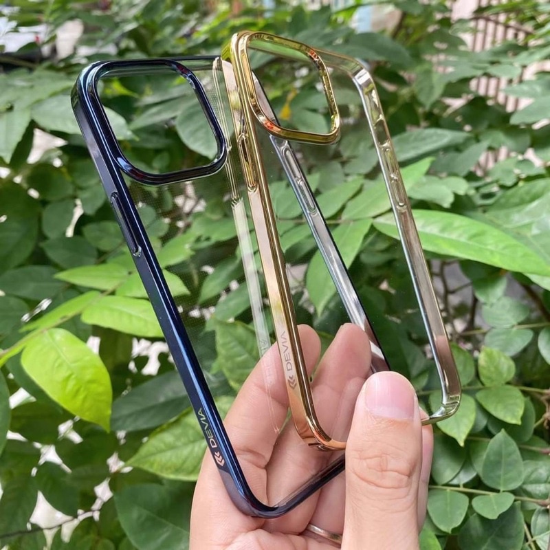 ,Ốp lưng Devia trong cứng viền màu cho iPhone 15Pro max 13, 13 Pro, 13 Pro Max chính hãng không ố màu