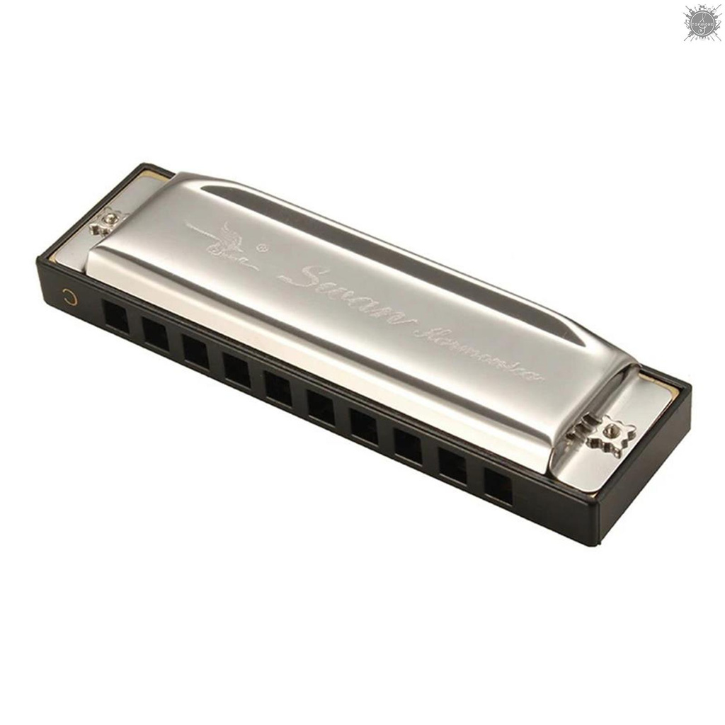 Kèn harmonica SWAN SW1020-7 10 lỗ 20 tông khóa C diatonic kèm hộp đựng ABS biểu diễn tiêu chuẩn cho trẻ em và người lớn
