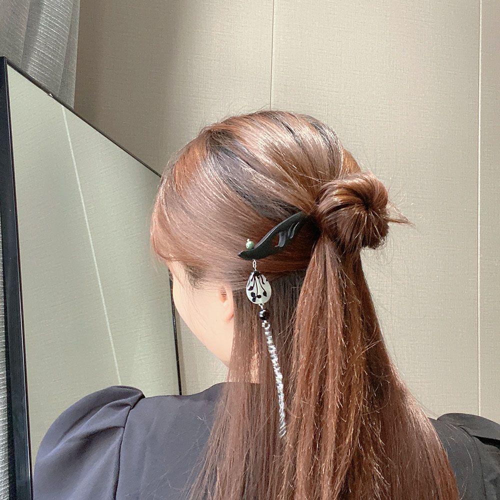 FORBETTER Trâm Cài Tóc Dạng Chuỗi Dài Phong Cách Trung Hoa Cổ Điển Thời Trang Cho Nữ