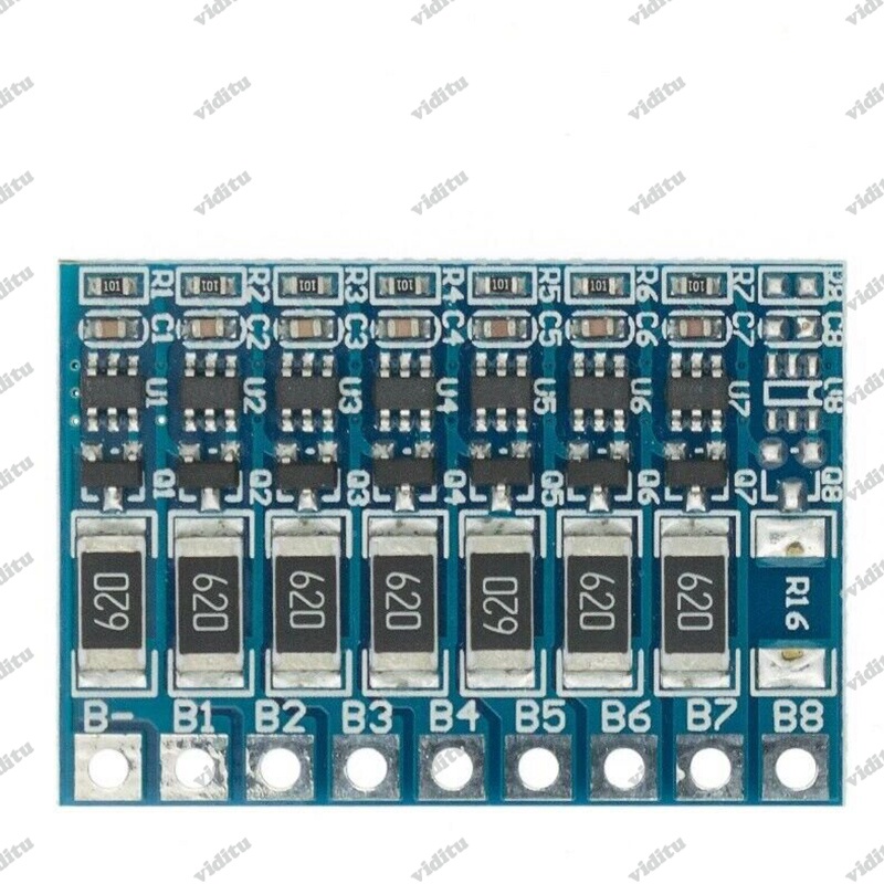 Mạch cân bằng 3S 4S 5S 6S 7S 8S thụ động bảo vệ pin Li-ion lithium 18650 4.2V 68mA - 18650 Li-ion battery Balance