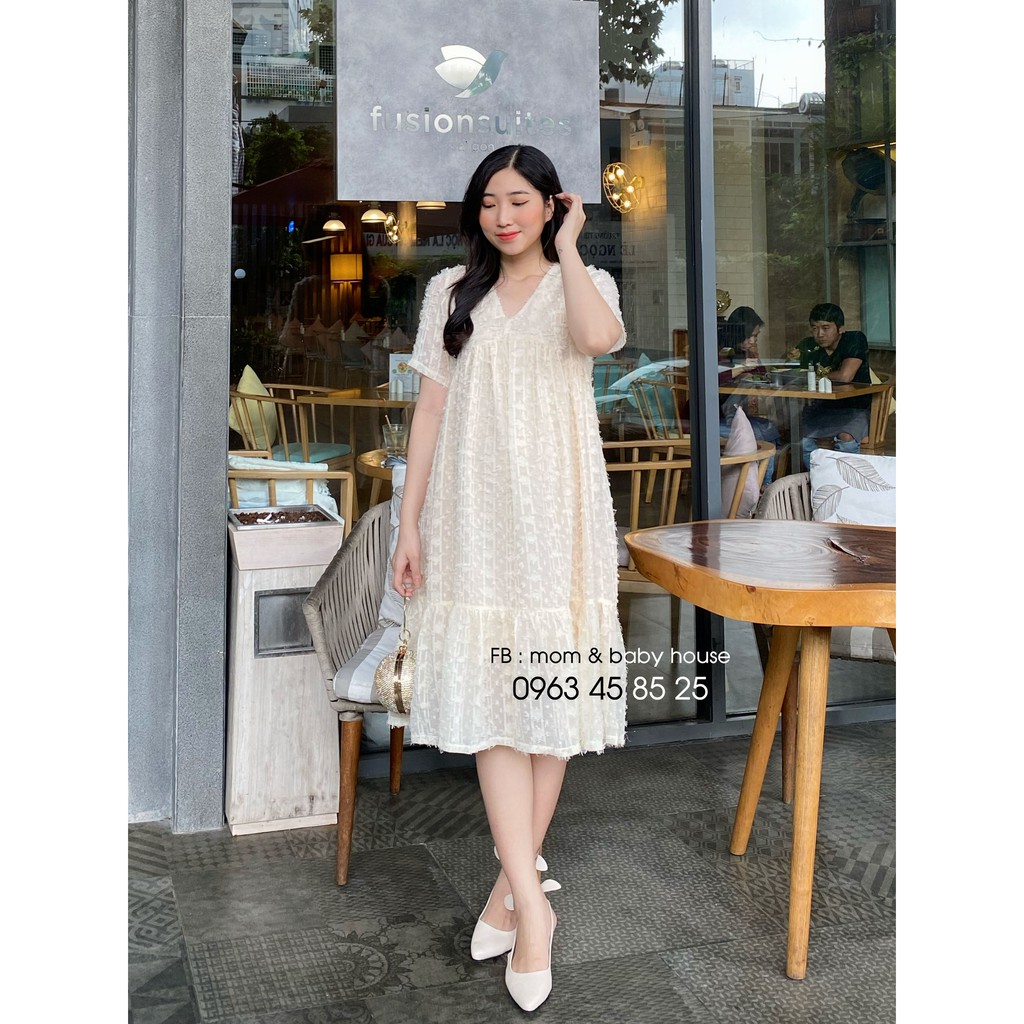 Đầm bầu đi tiệc ren nhung đuôi cá Velvet Dress