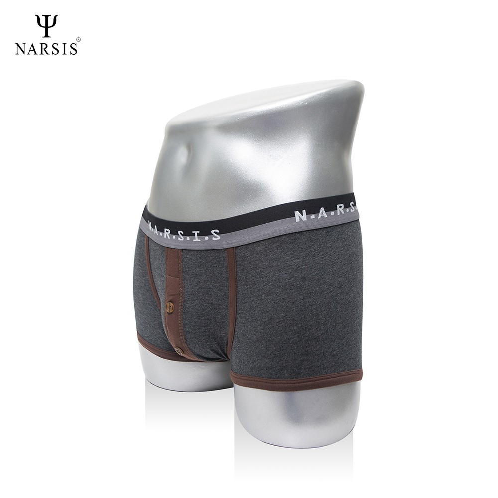 [Mã BMBAU50 giảm 7% đơn 99K] Quần Boxer Nam Narsis F3004 màu xám viền nâu