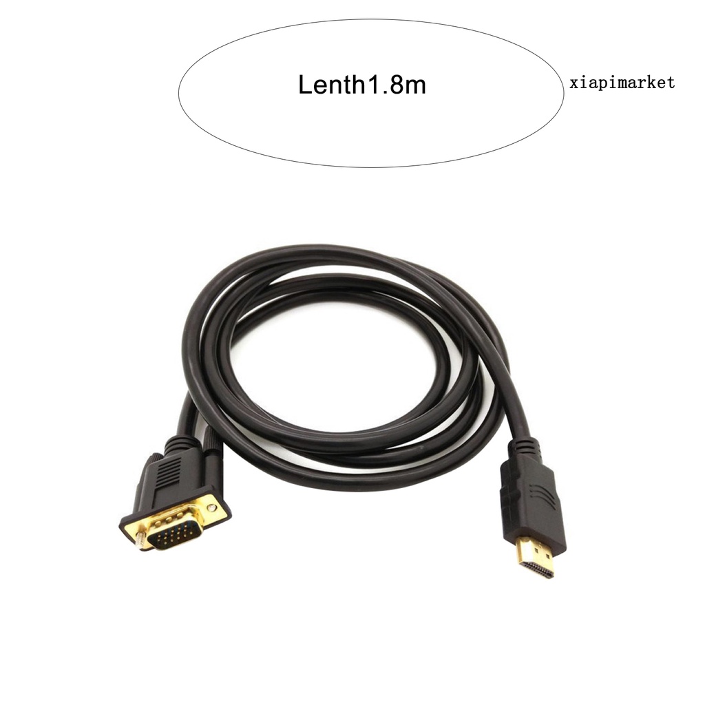 Dây Cáp Chuyển Đổi 1.8m 1080p Hdmi Sang Vga Cho Pc Dvd Hdtv | BigBuy360 - bigbuy360.vn