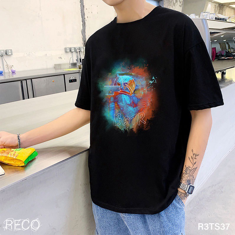 Áo thun, phông nam nữ Hàn Quốc cao cấp dáng rộng tay lỡ T-Shirt Loose R3TS37 Unisex