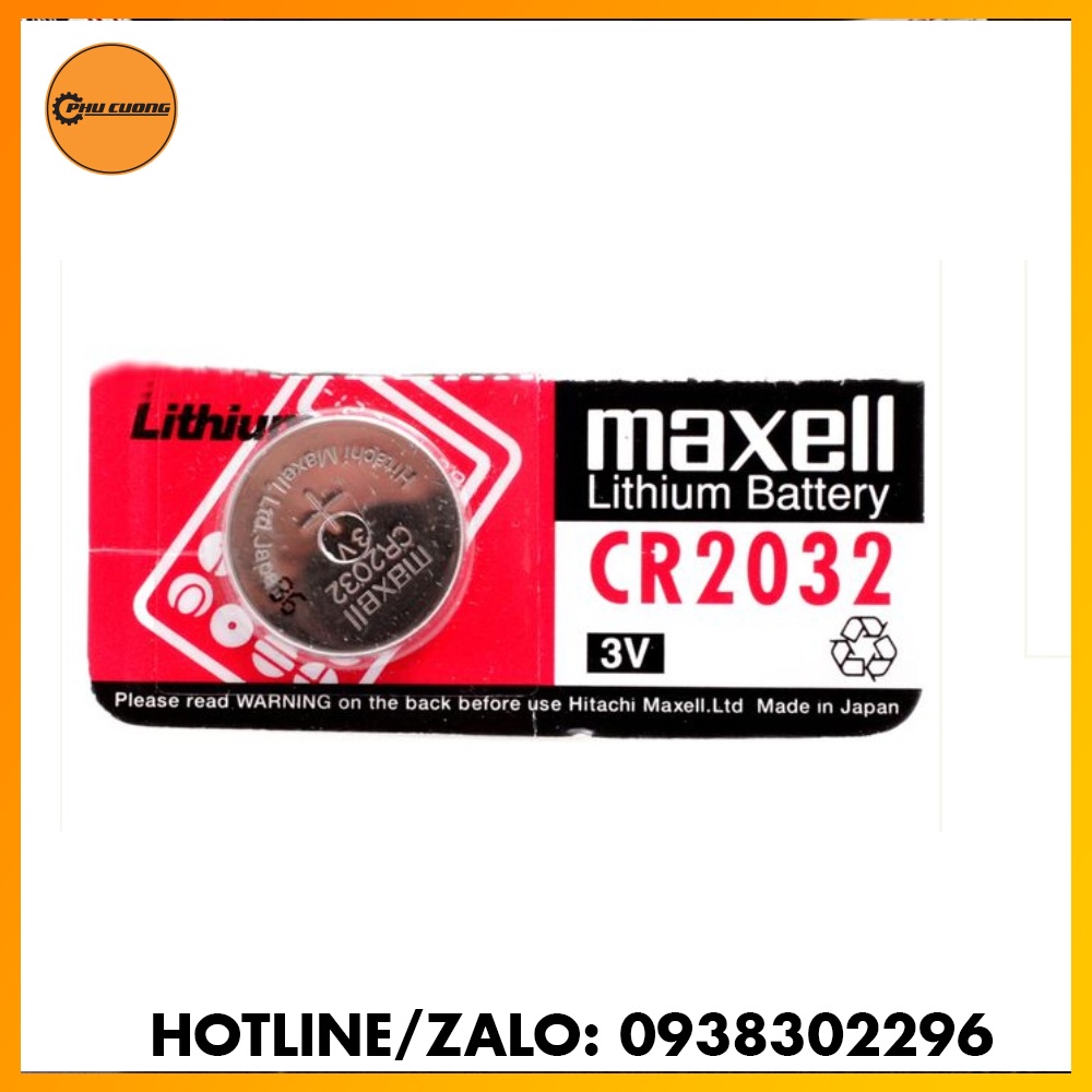 Vỉ 5 Pin CMOS Maxell CR2032 Nhật - 2032 Lithium 3v - Sản Phẩm Chính Hãng
