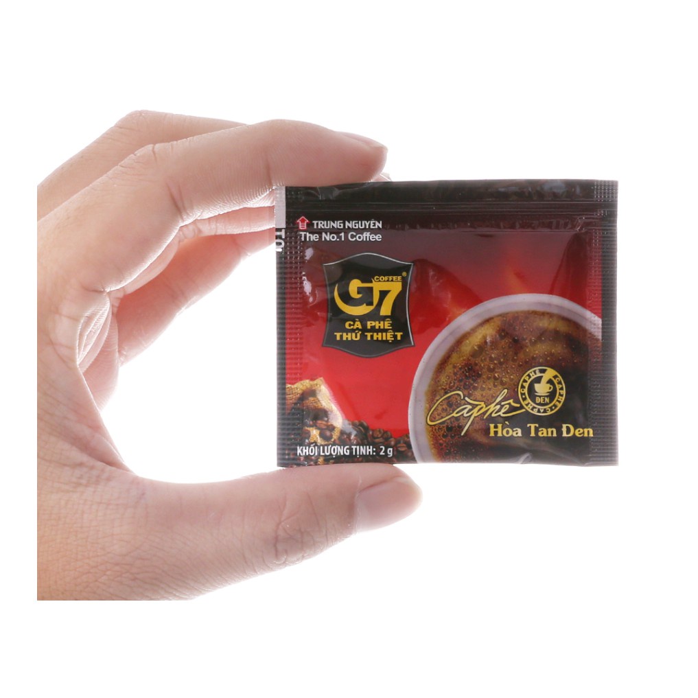 [Trung Nguyên E-coffee Chính Hãng] Cà phê G7 hòa tan đen - Hộp 15 gói 2gr
