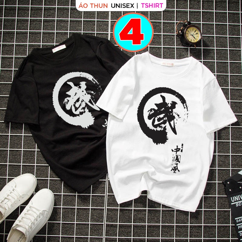 |BST - AB| Áo thun Unisex tay ngắn in 3d chi tiết  - vải cotton Tay lỡ form rộng oversize streetwear