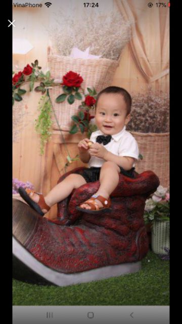 Set yếm công tử 3 chi tiết cho bé trai 6-22kg