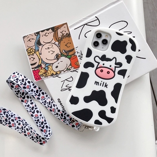 Ốp Điện Thoại Silicon Họa Tiết Hình Chú Bò Sữa Cho Iphone 7 8 Xr X / Xs Xs Max 11 11 Pro11 Pro Max 12 12 Mini 12 Pro Max