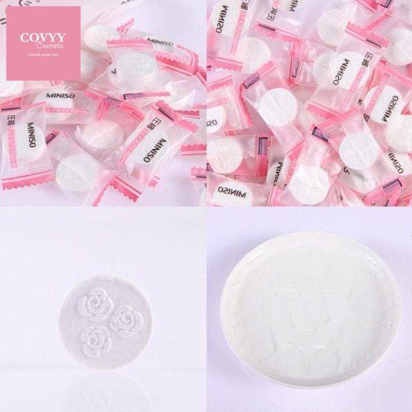 10 viên Mặt Nạ Nén Miniso Face Lotion Sheet 10Pcs