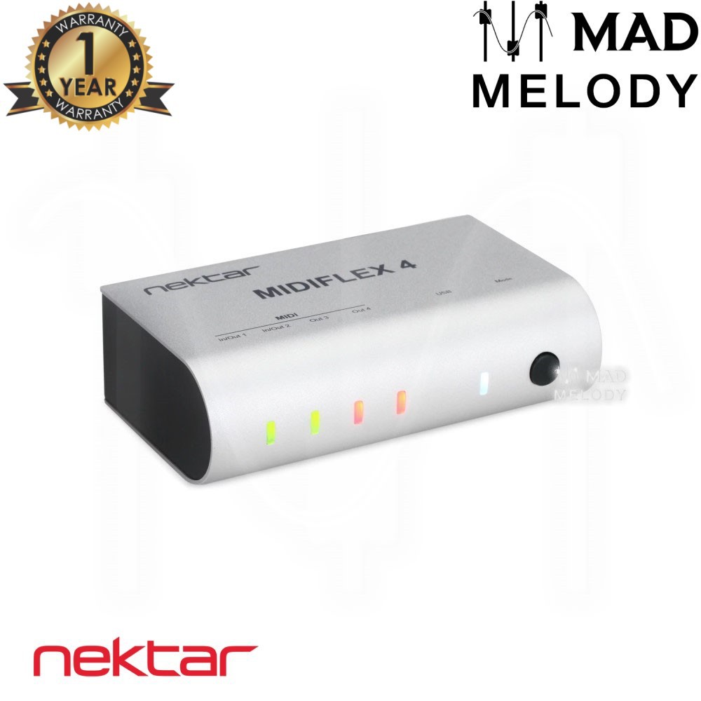 Nektar MIDIFLEX 4 USB MIDI Interface [bộ giao tiếp chuyển đổi MIDI 4 cổng tiện dụng, NEW & chính hãng]