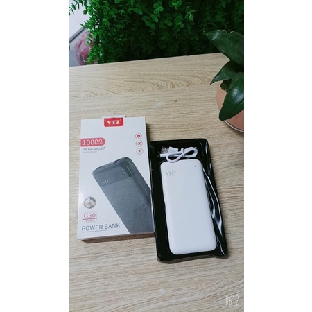 Sạc dự phòng 10.000 mA VTZ 4 vạch đèn báo % bin