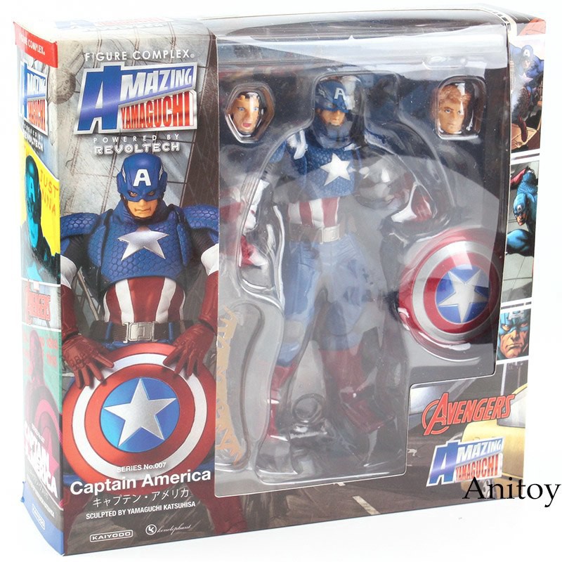 🌟GIÁ TỐT NHẤT🌟 Mô Hình Đội Trưởng Mỹ Captain America Revoltech Full Box