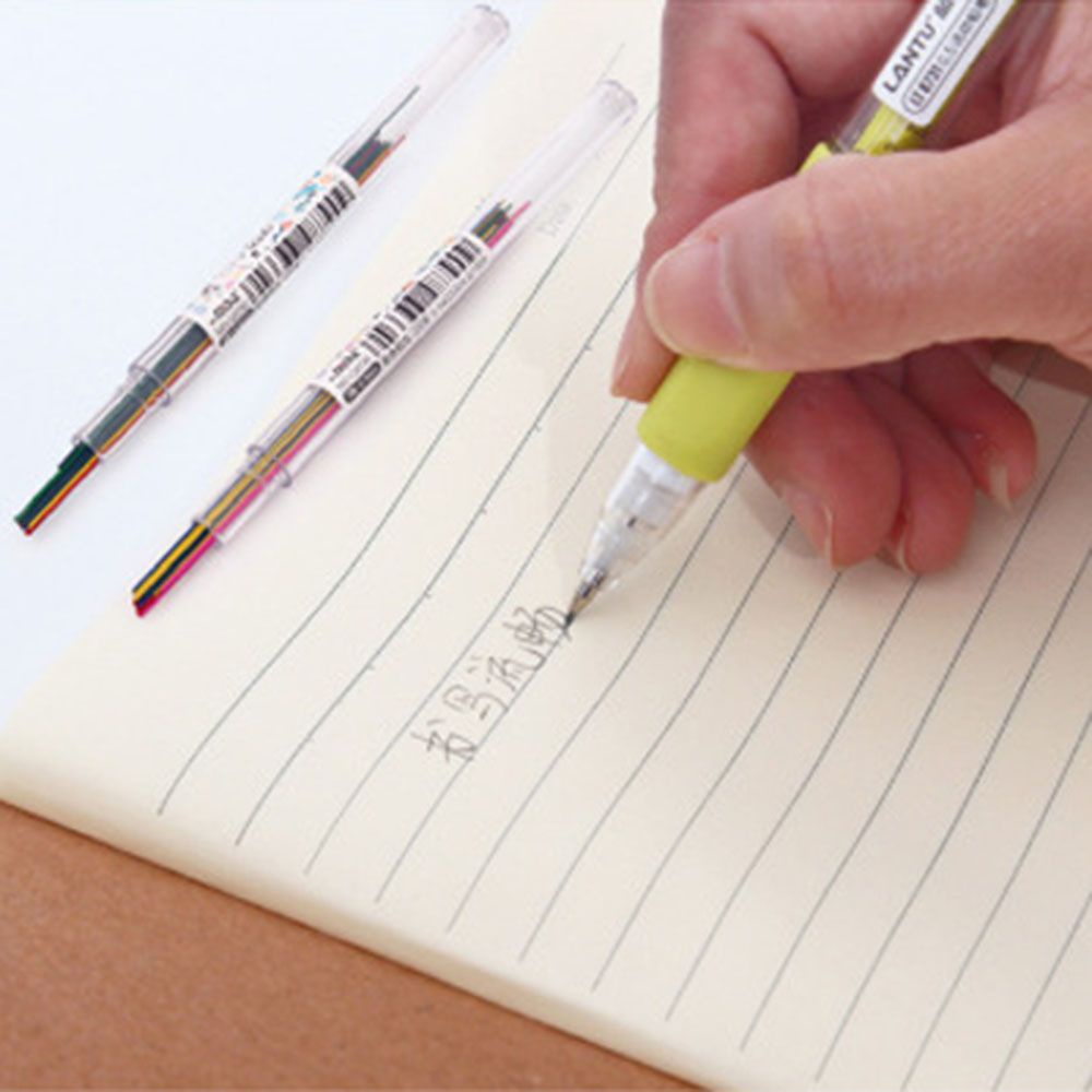 15 Ruột bút chì bấm 0.5/ 0.7 mm đầy màu sắc tiện lợi cho văn phòng trường học