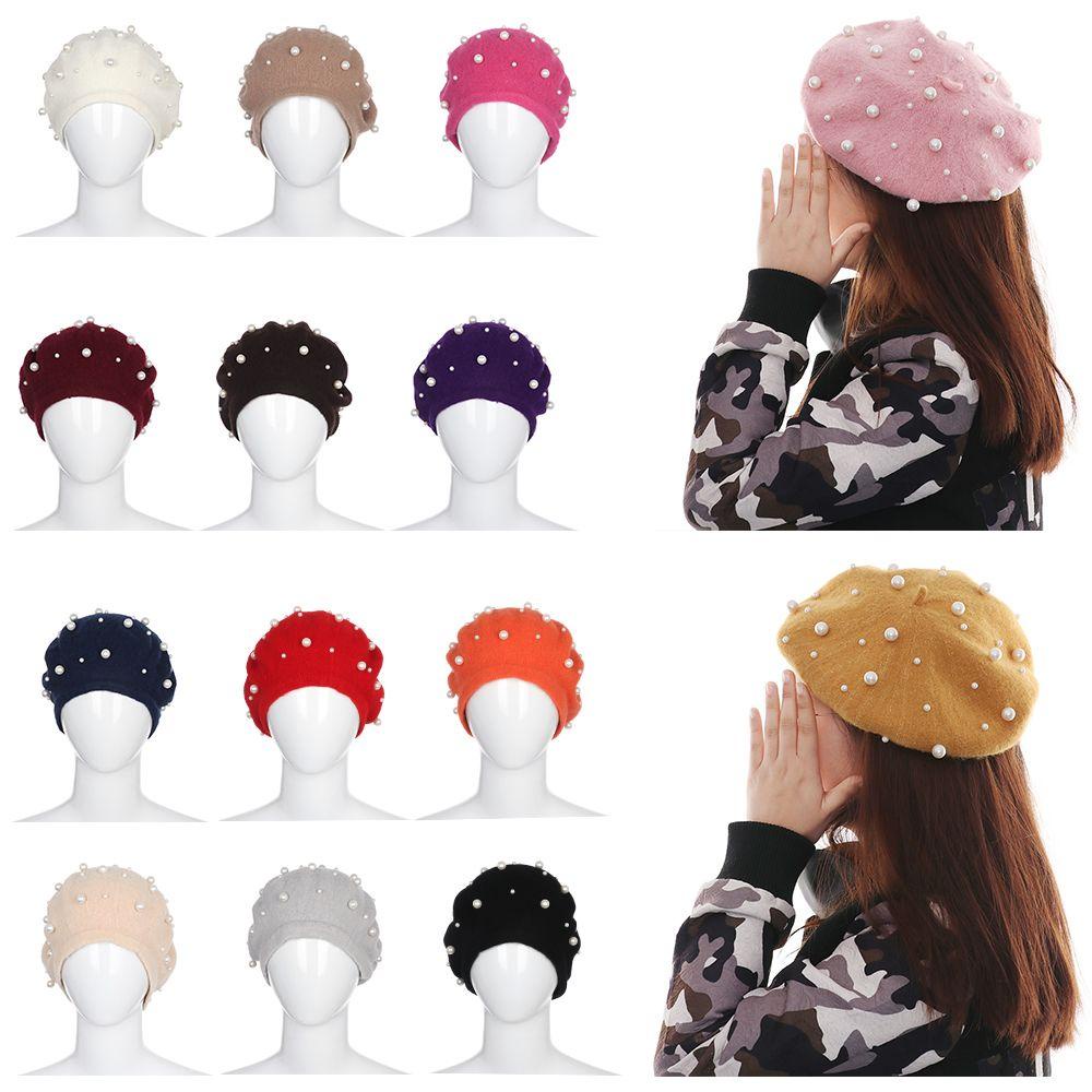 NEXTVN Mũ Beret Len Thời Trang Mùa Đông Ấm Áp Dành Cho Nữ