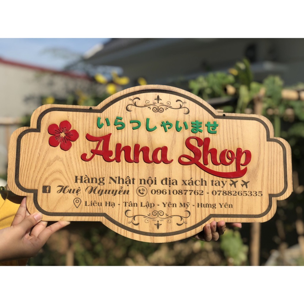 [BẢNG HIỆU GỖ LIVESTREAM] - Bảng hiệu gỗ thiết kế và in thông tin shop - Kích thước 30x50cm | BigBuy360 - bigbuy360.vn
