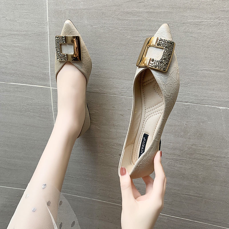 Giày Búp Bê Đế Bằng Màu Sắc Thanh Lịch Dễ Phối Đồ Thời Trang Phong Cách Hàn Quốc Cho Nữ