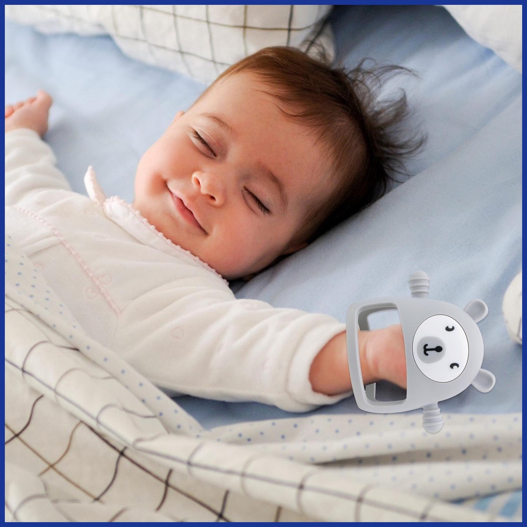 Đồ Chơi Gặm Nướu Chống Rơi Hình Nấm Cho Bé Trên 3 Tháng Tuổi