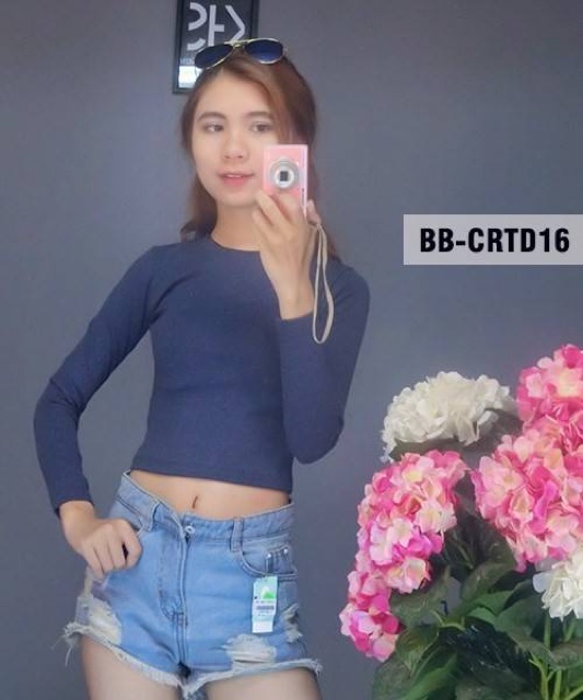 (DEAL SHOCK) Áo croptop ôm dáng tôn body tay dài | BigBuy360 - bigbuy360.vn