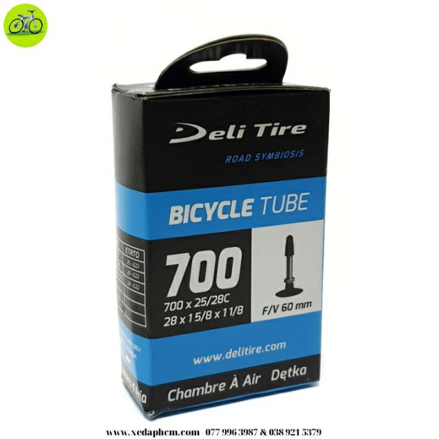 Ruột săm xe đạp Deli Tire 700x25/28c van pháp hạt gạo
