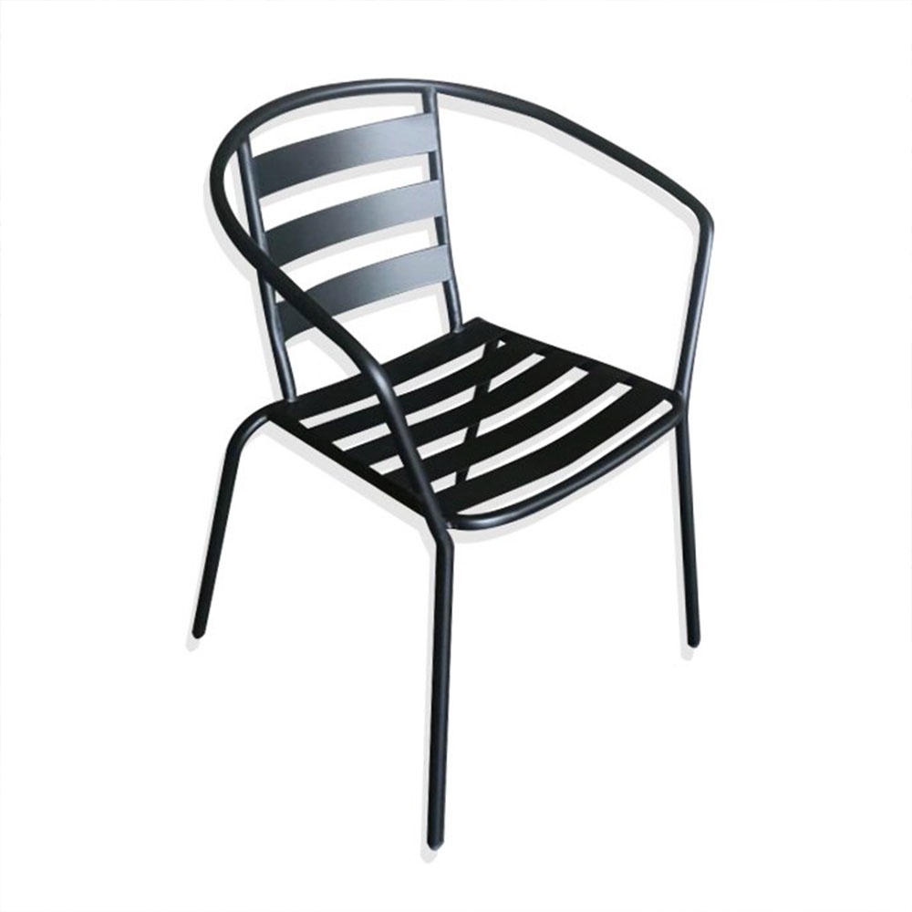 Ghế café thư giãn ngồi ban công, sân vườn lưng cao IBIE Eula chân sắt sơn tĩnh điện, tùy chọn màu sắc