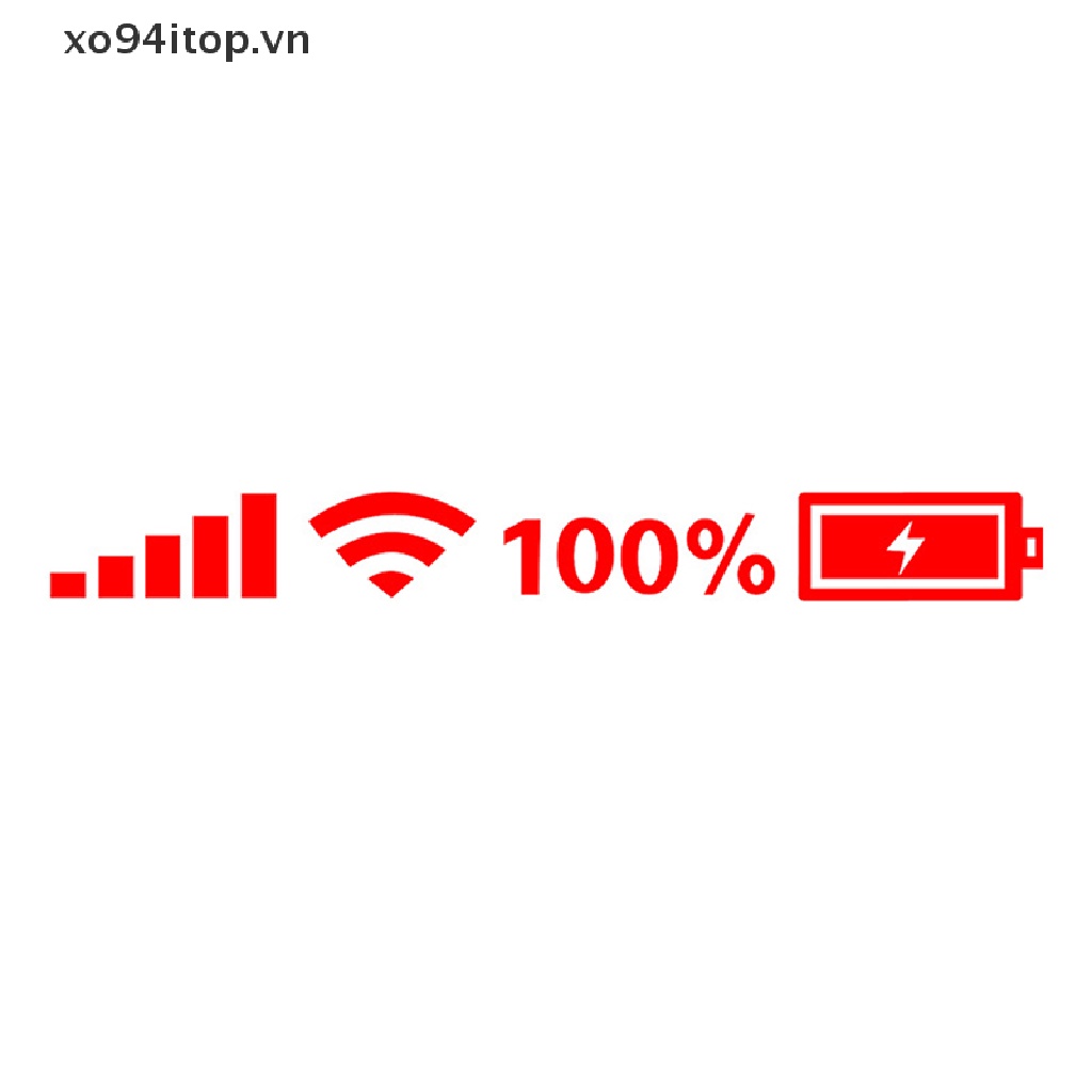 Sticker Pvc Dán Kính Chắn Gió Xe Hơi In Dấu Mức Pin Wifi XOITOP