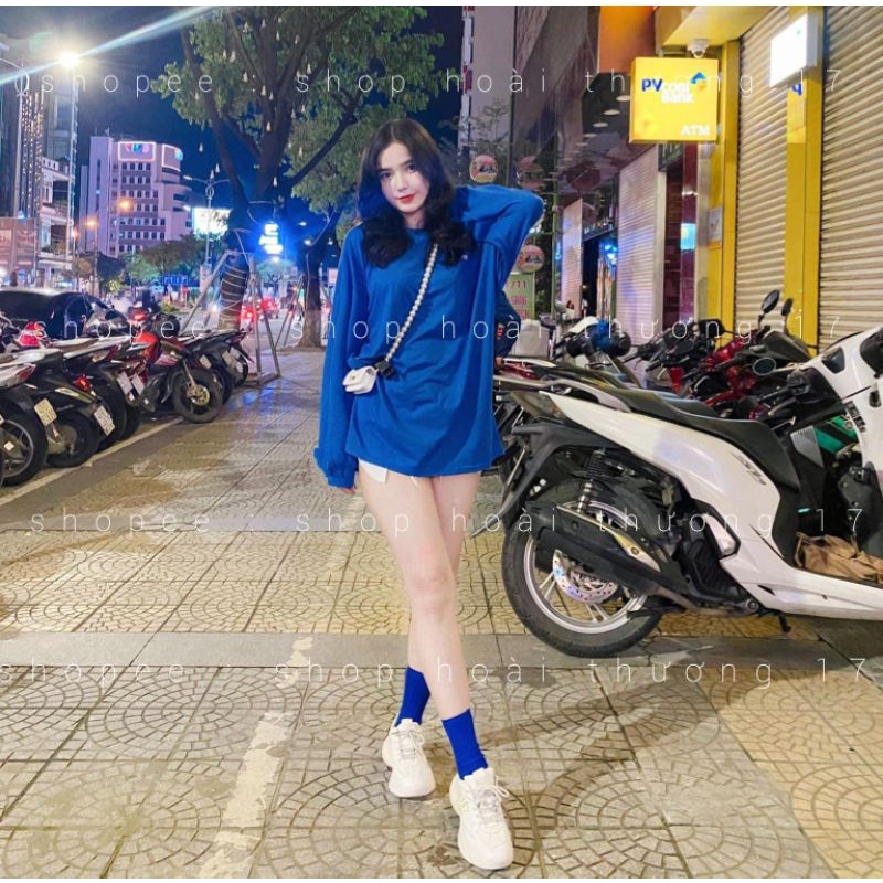 Áo phông rộng tay dài cá tính ( hình thật )