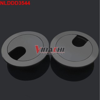 Nắp luồn day điện tròn - 35*44mm - ĐEN  - BỘ 5 CÁI ( đường kính khoan lỗ 35mm )