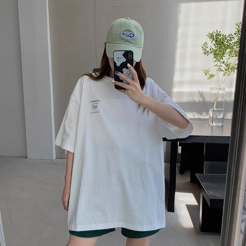Áo thun phông logo tay Full size IMHERE! [ 1871 ] Unisex From rộng KL Unisex