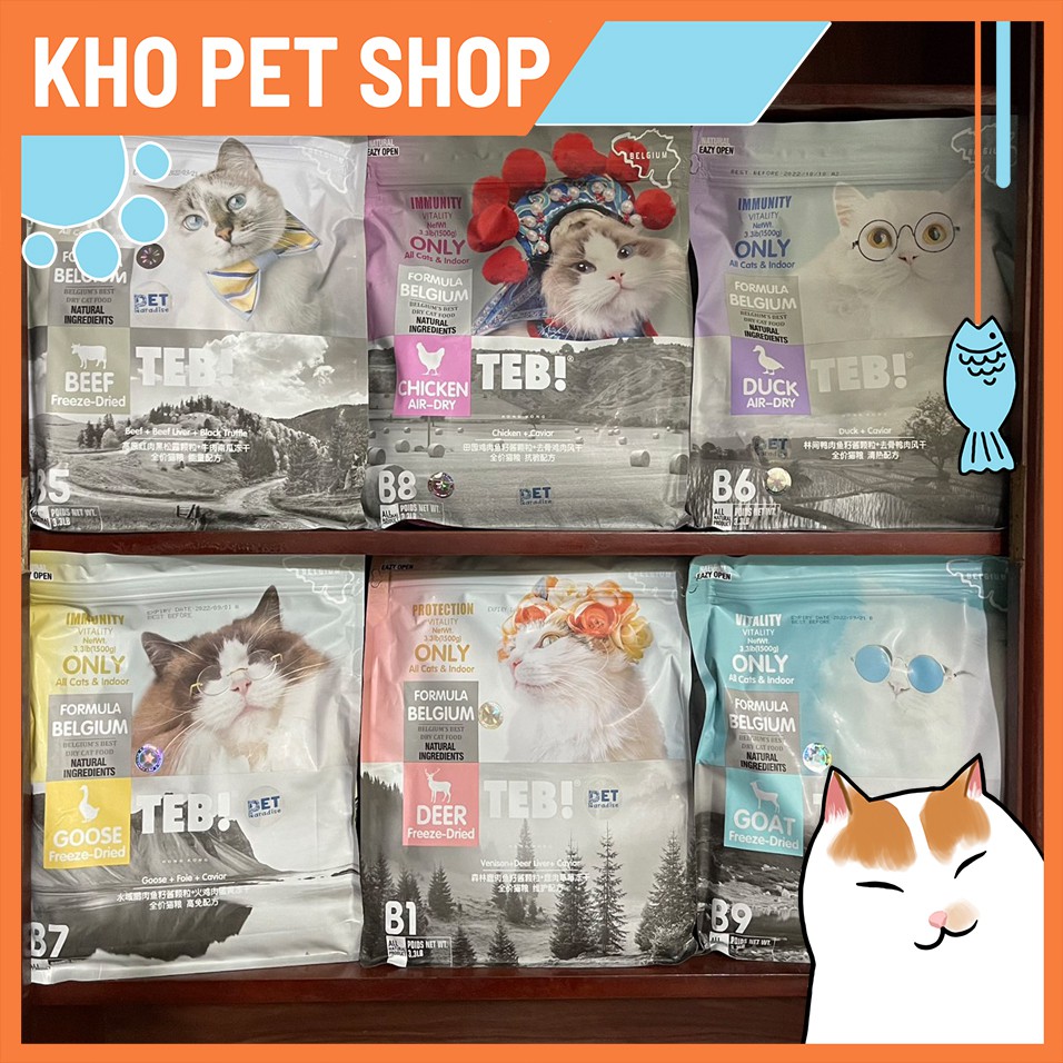 Thức ăn khô cao cấp TEB B cho mèo gói 1.5kg