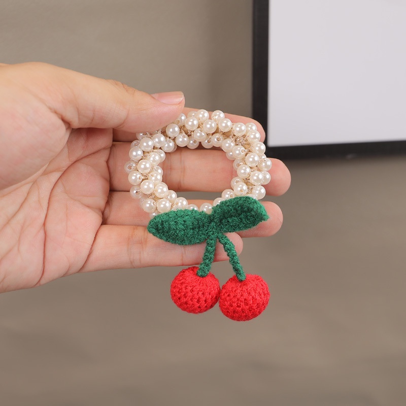 1 Dây Cột Tóc Hình Quả Cherry Dễ Thương Cho Bé Gái