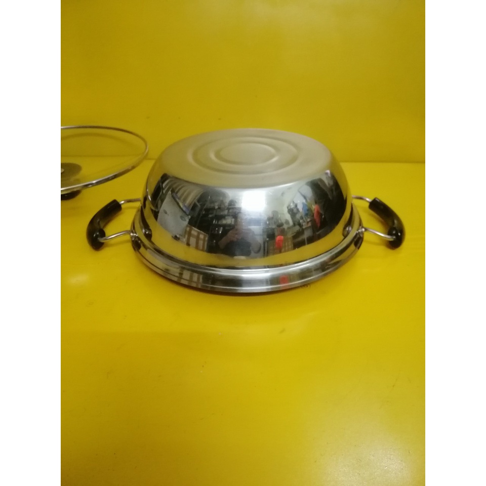 Nồi lẩu inox nội địa Nhật, size 28cm, cao 8.5cm (mã 765), Dùng được bếp từ