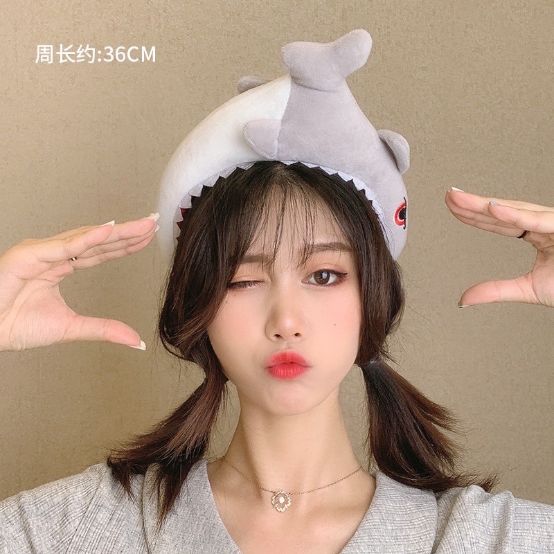 Bườm Cài Tóc Hình Cá Mập/Cá Heo Chất Liệu Bông Siêu Đáng Yêu