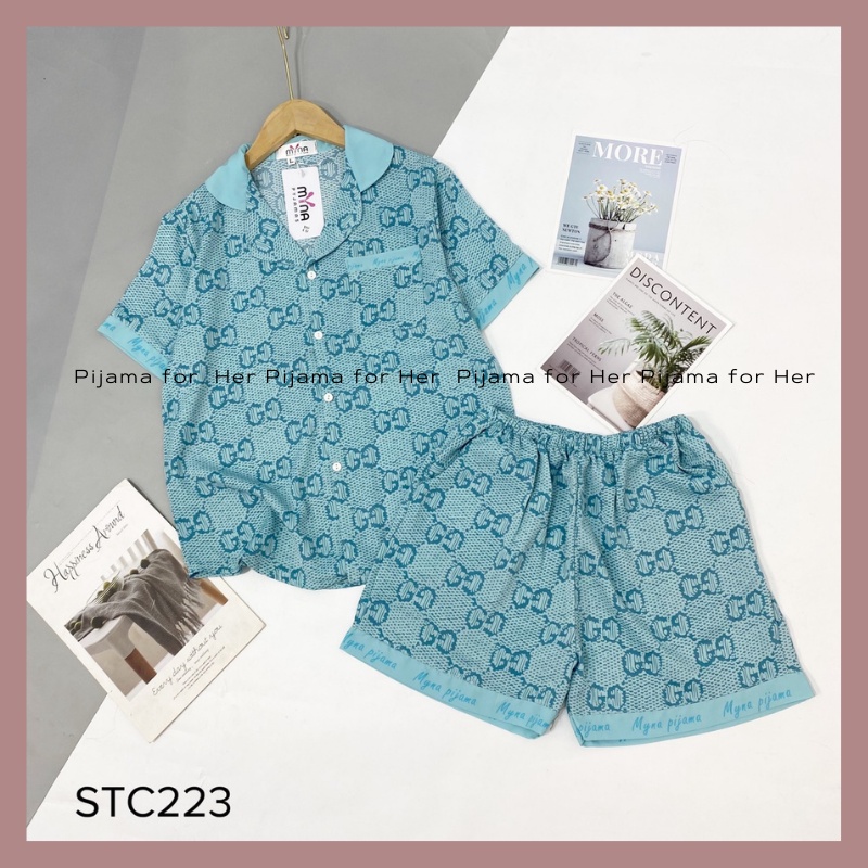 Bộ Ngủ Lụa Pijama Đùi Pizama Lụa Mango Siêu Xinh, Mềm Mịn