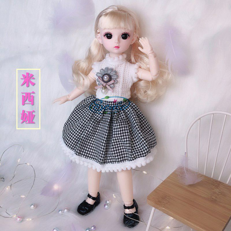 Búp Bê Barbie BJD 3D Cao 30cm Xinh Xắn Đáng Yêu - Khớp Linh Hoạt