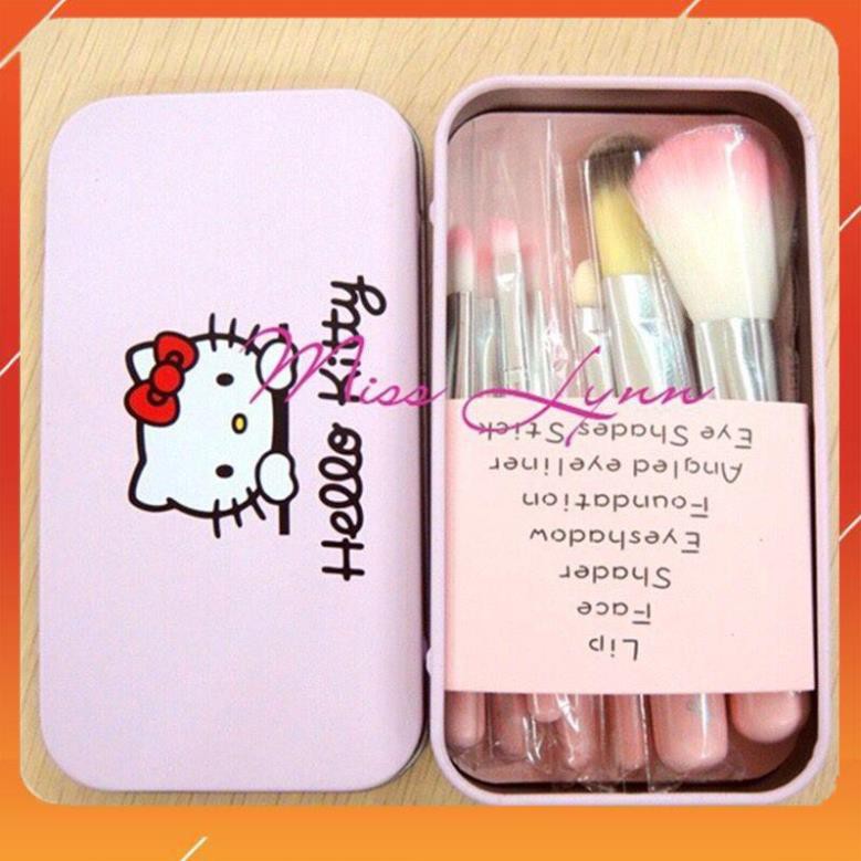 [Freeshipg] Bộ Cọ Trang Điểm 7in1 Hello Kitty Dễ Thương