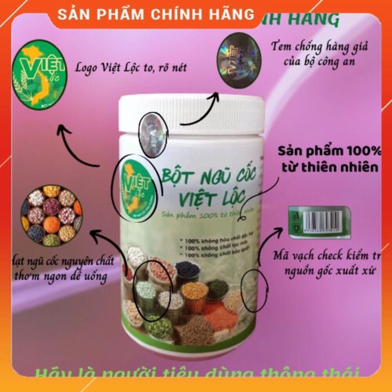 BỘT NGŨ CỐC VIỆT LỘC - hỗ trợ dinh dưỡng mẹ bầu, lợi sữa, về dáng sau sinh hộp 500g