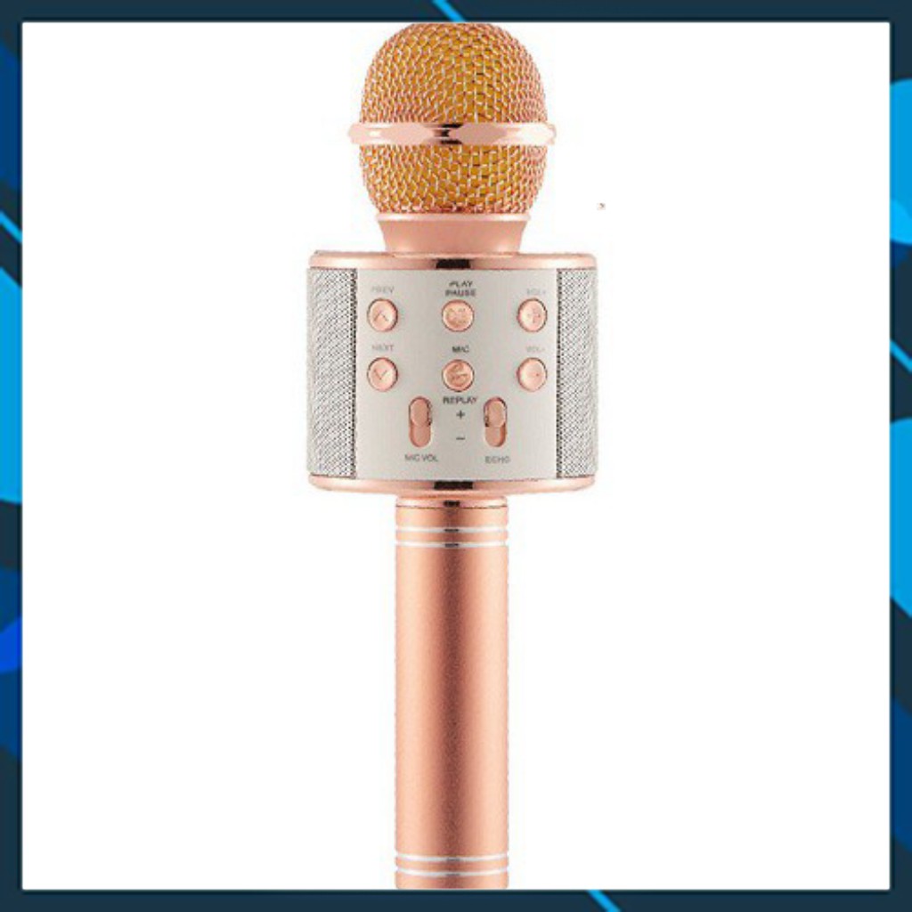 Míc hát karaoke (Xả Kho) Míc bluetooth WS-858 ĐA NĂNG 6 TRONG 1 HÁT KARAOKE, BẢO HÀNH 3 THÁNG Sản phẩm chất lượng