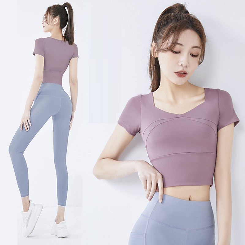 Áo tập GYM Yoga nữ có đệm mút, áo croptop thể thao nữ ôm body trẻ trung năng động GYM FASHION