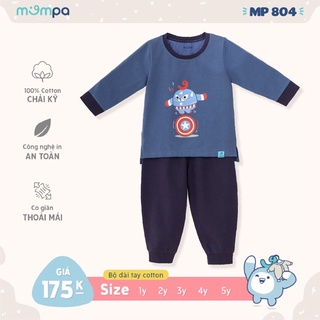 Bộ QA Dài Tay Cotton Bé Trai Mompa